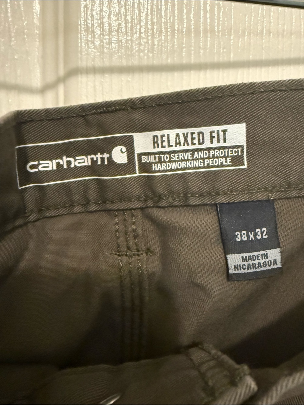 Carhartt Men's Relaxed Straight Twill Dungaree, Dark Coffee - Size 38 x 32 - Picture 11 of 13